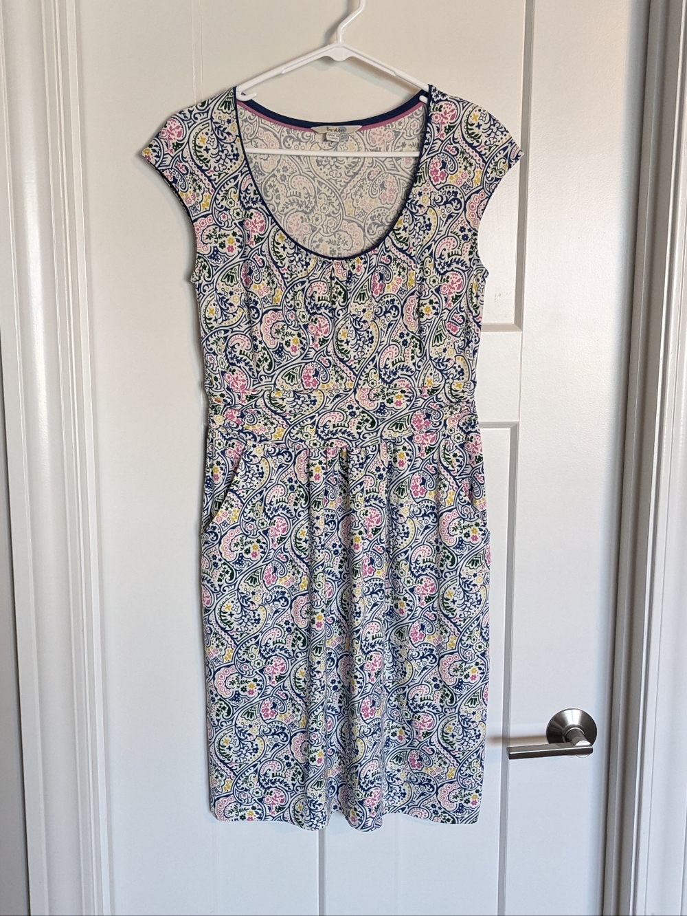 Boden Margot Capped Sleeve Colorful Paisley Printed Dress sz 6P
